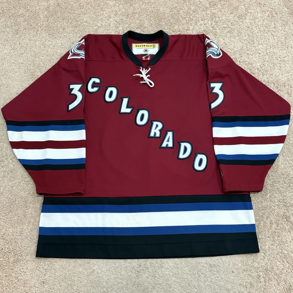 Vintage Patrick Roy Colorado Avalanche Koho Alternate Jersey Men's XL Red NHL